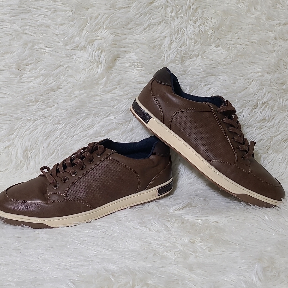 JOUSEN MILAN Men's‎ Brown Leather Lace-Up Shoes - Size 9